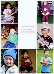 photo greeting card from a Tadpole class